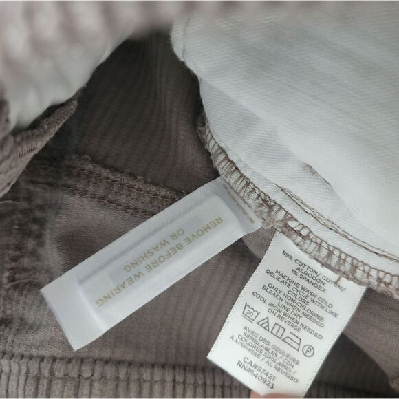 LOFT The straight crop high rise corduroy Frey hem pants - Picture 12 of 16